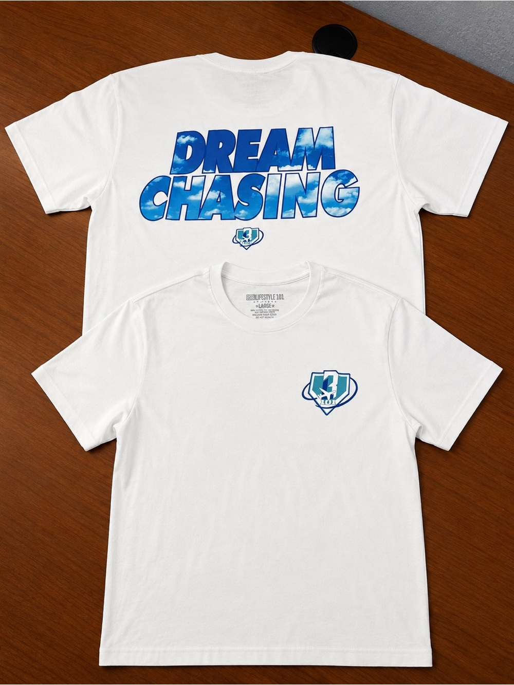 Dream Chasing Graphic Tee - White/Blue